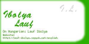 ibolya lauf business card